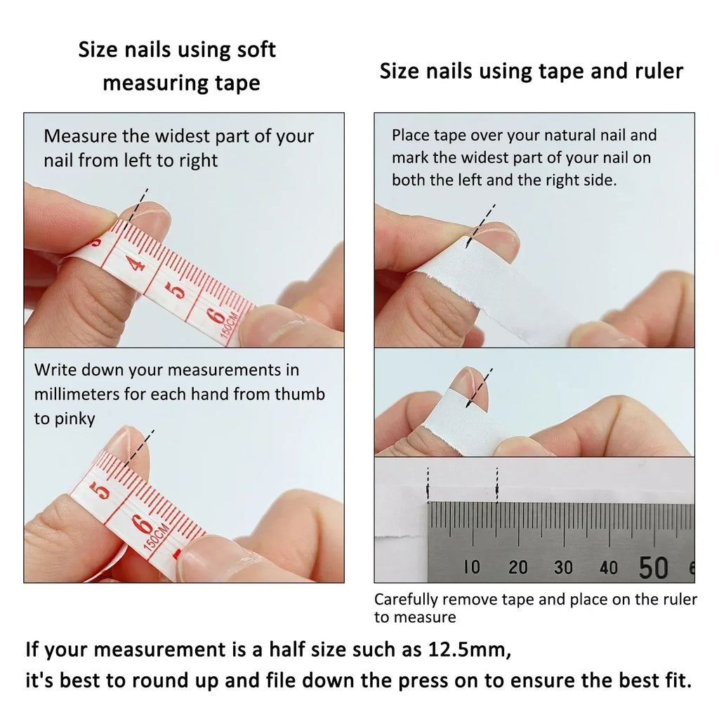 10pcs Handmade Natural Almond Press - On Nails — Crystal Clear Gradient French Full Cover Tips - Mzunye