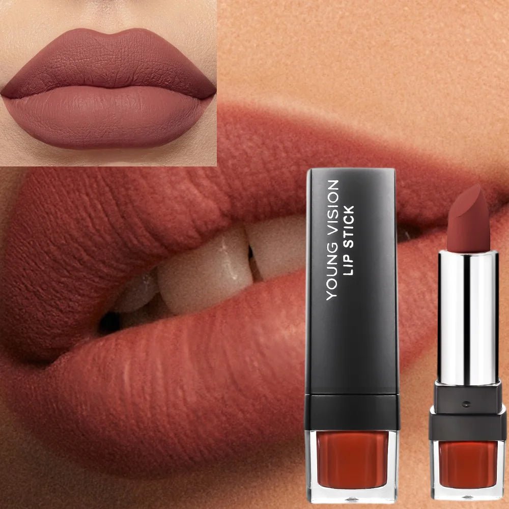 12 Color Velvet Matte Lipstick — Long - Lasting Waterproof Non - Transfer Natural Lipstick for Women - Mzunye