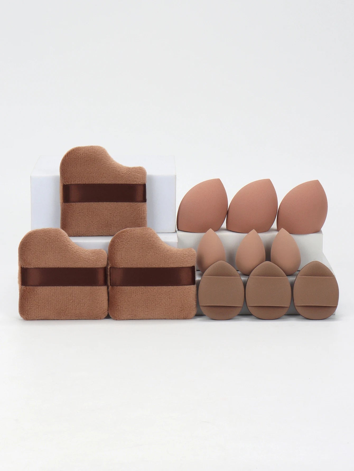 12-Piece Makeup Sponge Set — Powder Puffs, Air Cushion Puffs & Beauty Eggs | Mzunye