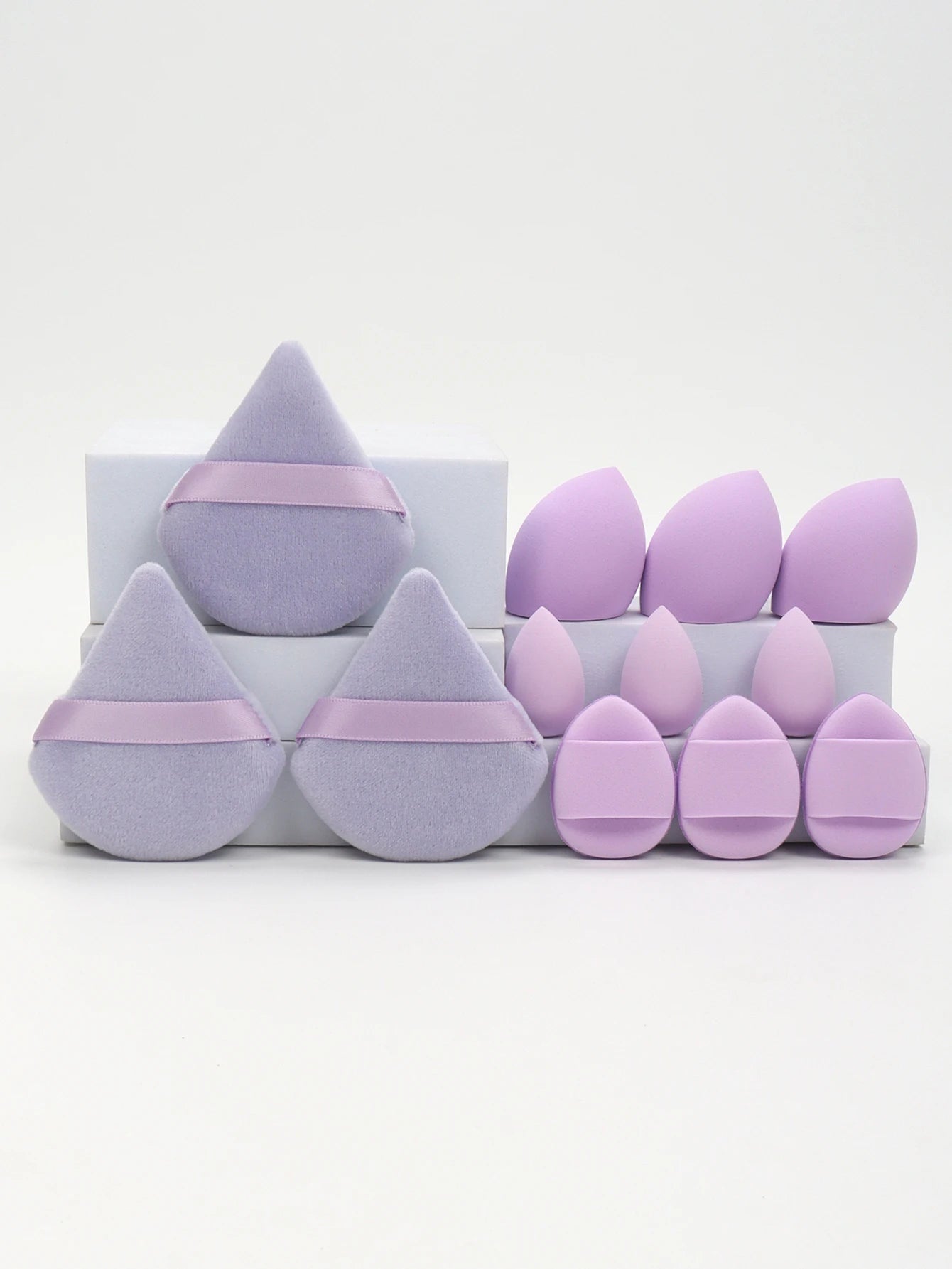 12-Piece Makeup Sponge Set — Powder Puffs, Air Cushion Puffs & Beauty Eggs | Mzunye