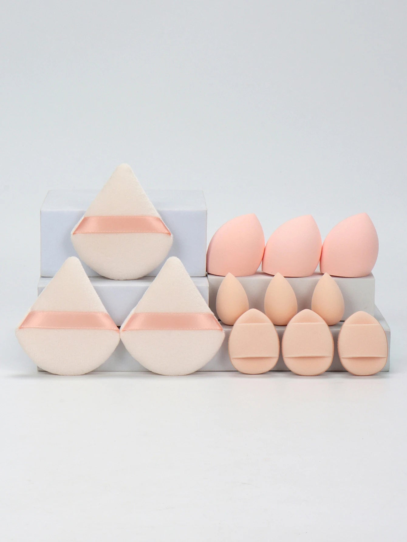 12-Piece Makeup Sponge Set — Powder Puffs, Air Cushion Puffs & Beauty Eggs | Mzunye