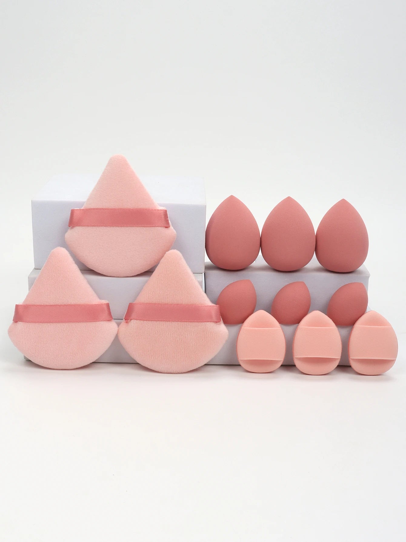 12-Piece Makeup Sponge Set — Powder Puffs, Air Cushion Puffs & Beauty Eggs | Mzunye