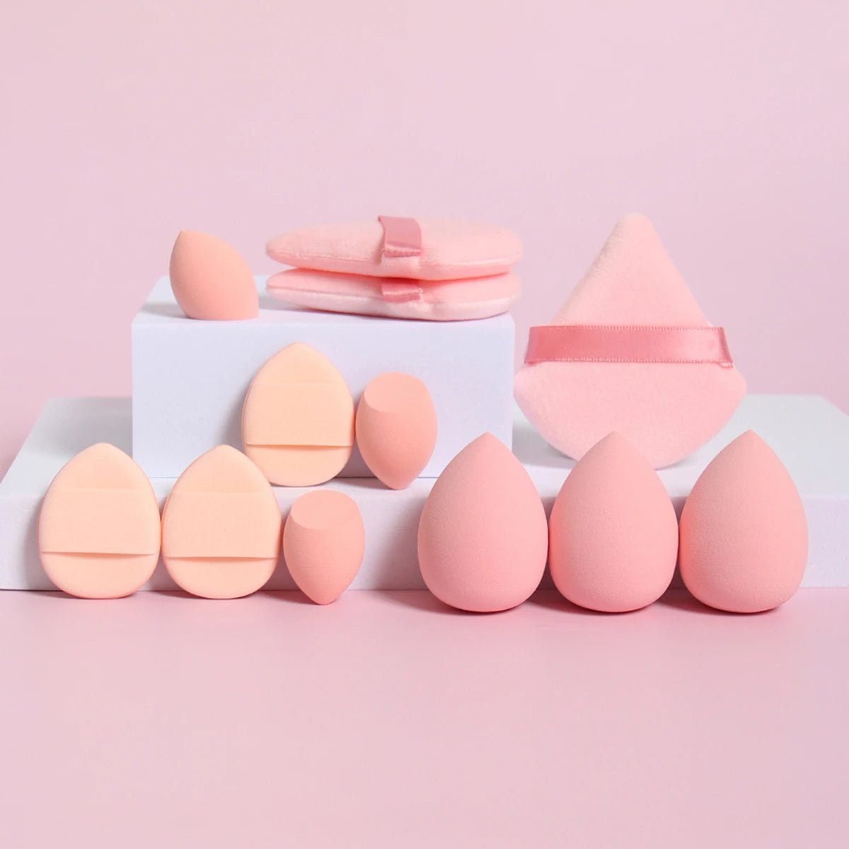 12-Piece Makeup Sponge Set — Powder Puffs, Air Cushion Puffs & Beauty Eggs | Mzunye