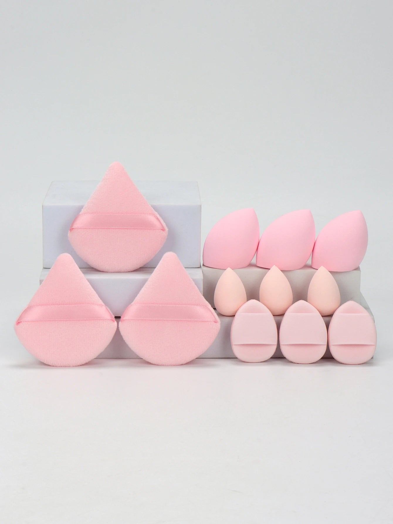 12-Piece Makeup Sponge Set — Powder Puffs, Air Cushion Puffs & Beauty Eggs | Mzunye