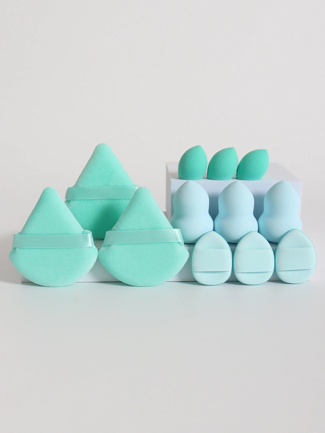 12-Piece Makeup Sponge Set — Powder Puffs, Air Cushion Puffs & Beauty Eggs | Mzunye