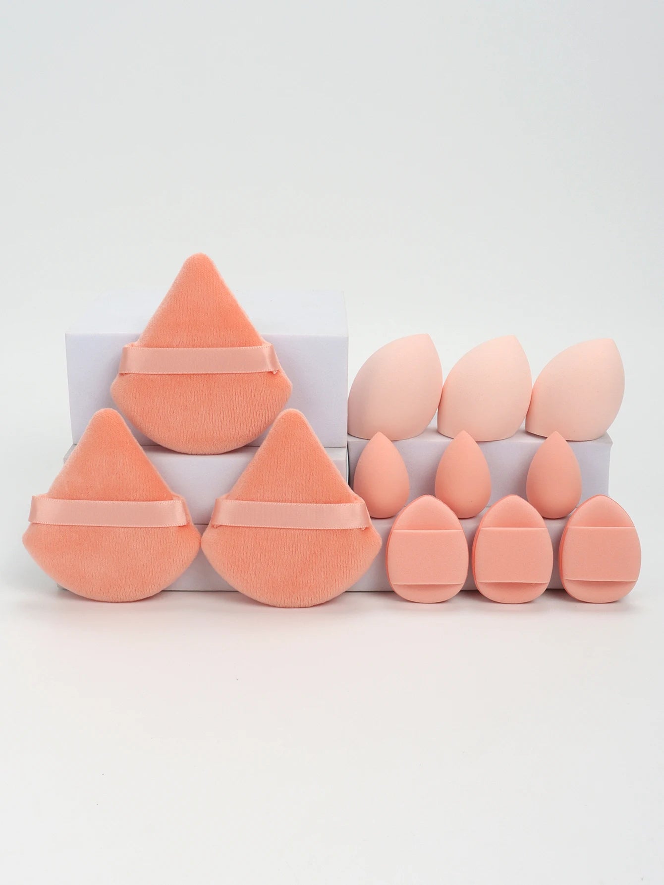 12-Piece Makeup Sponge Set — Powder Puffs, Air Cushion Puffs & Beauty Eggs | Mzunye