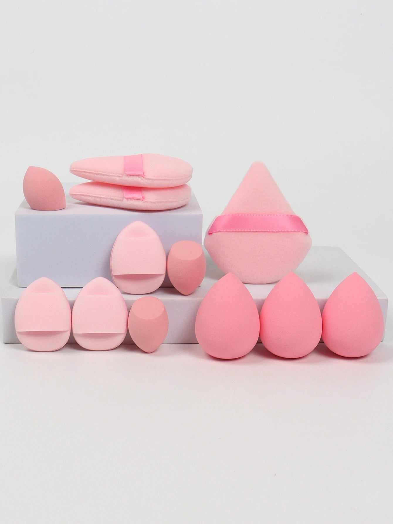 12-Piece Makeup Sponge Set — Powder Puffs, Air Cushion Puffs & Beauty Eggs | Mzunye