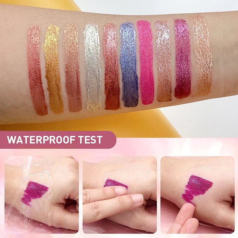 15 Color Glitter Liquid Lipstick Set — Shimmer Pearlescent Diamond Lip Glaze Waterproof Long - Lasting - Mzunye
