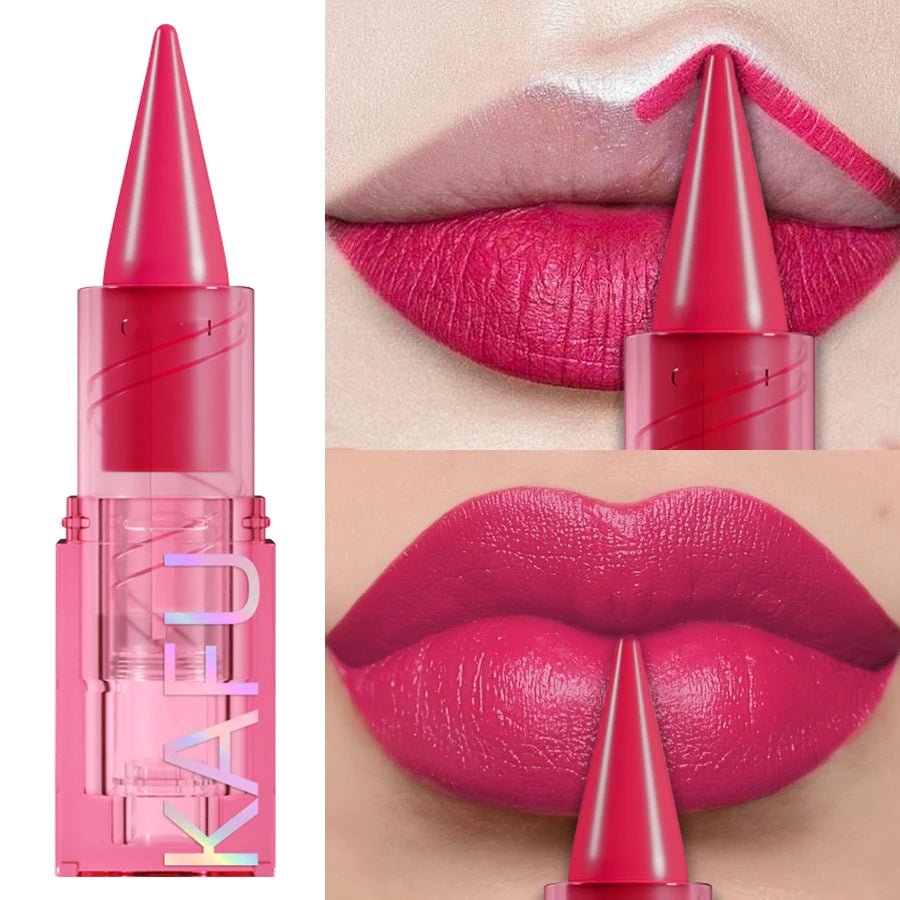 15 Color Korean Matte Lip Liner Pen — Red & Pink Contour Tint Long - Lasting Lip Glaze Gift - Mzunye