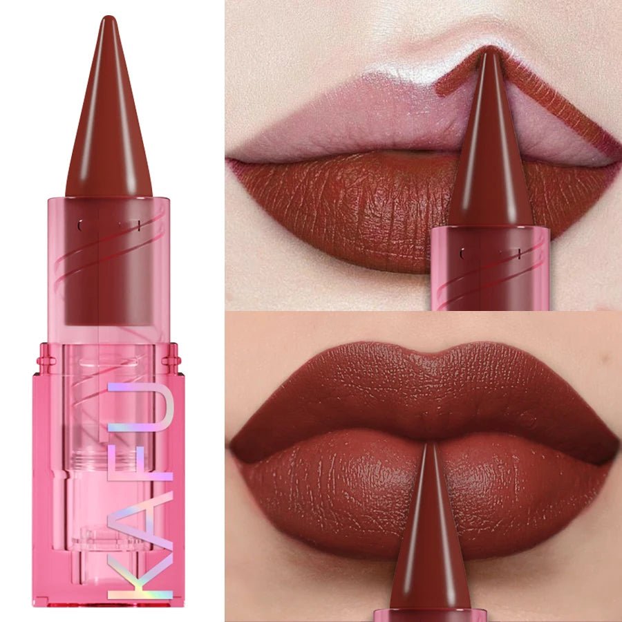 15 Color Korean Matte Lip Liner Pen — Red & Pink Contour Tint Long - Lasting Lip Glaze Gift - Mzunye