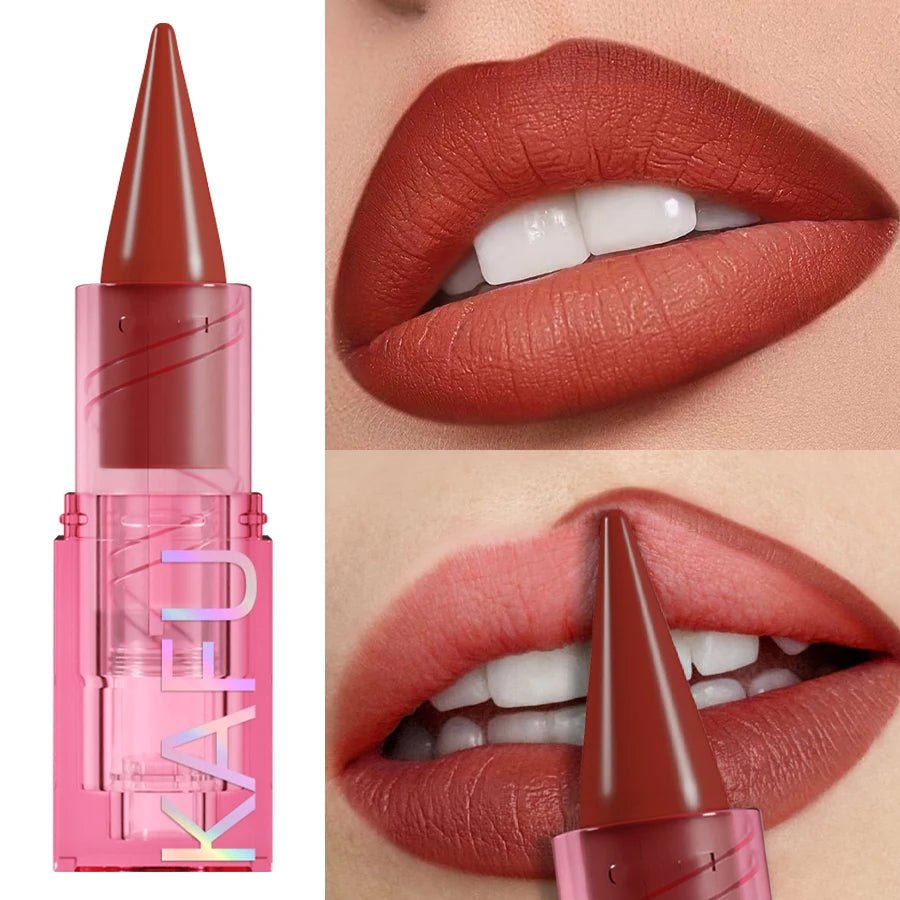 15 Color Korean Matte Lip Liner Pen — Red & Pink Contour Tint Long - Lasting Lip Glaze Gift - Mzunye