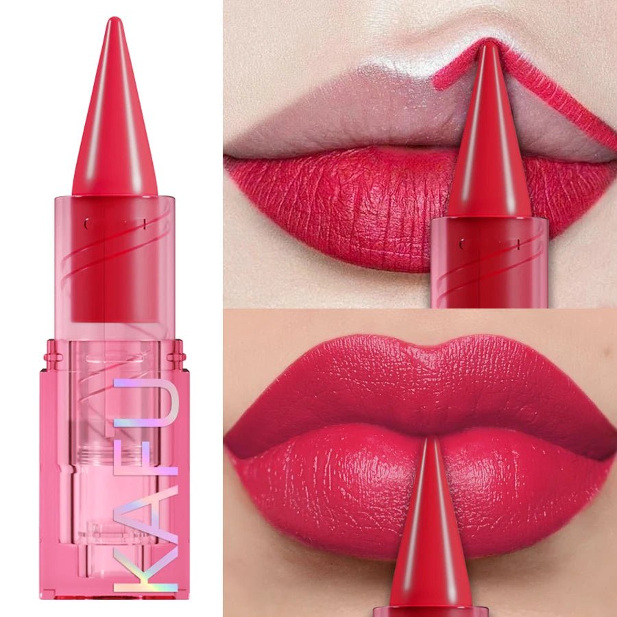 15 Color Korean Matte Lip Liner Pen — Red & Pink Contour Tint Long - Lasting Lip Glaze Gift - Mzunye
