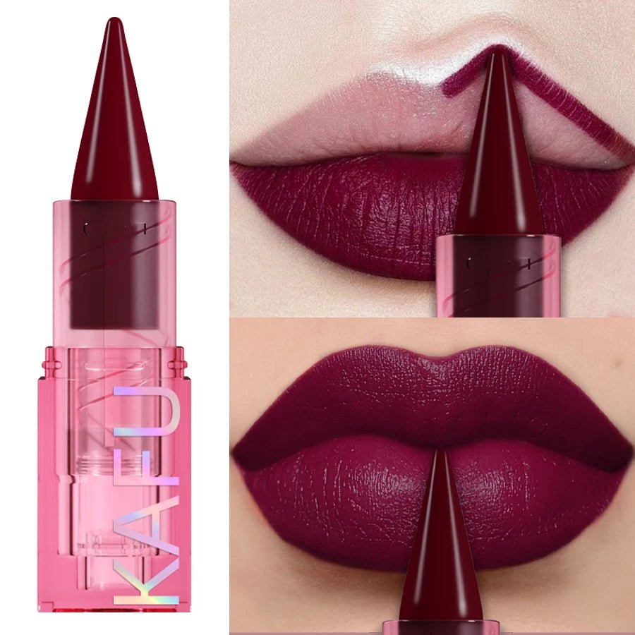 15 Color Korean Matte Lip Liner Pen — Red & Pink Contour Tint Long - Lasting Lip Glaze Gift - Mzunye