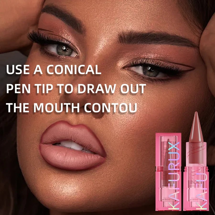 15 Color Korean Matte Lip Liner Pen — Red & Pink Contour Tint Long - Lasting Lip Glaze Gift - Mzunye