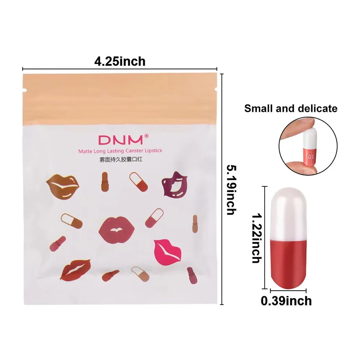 18pc Capsule Lipstick Pill Set — Colorful Waterproof Glitter & Lip Gloss Collection - Mzunye