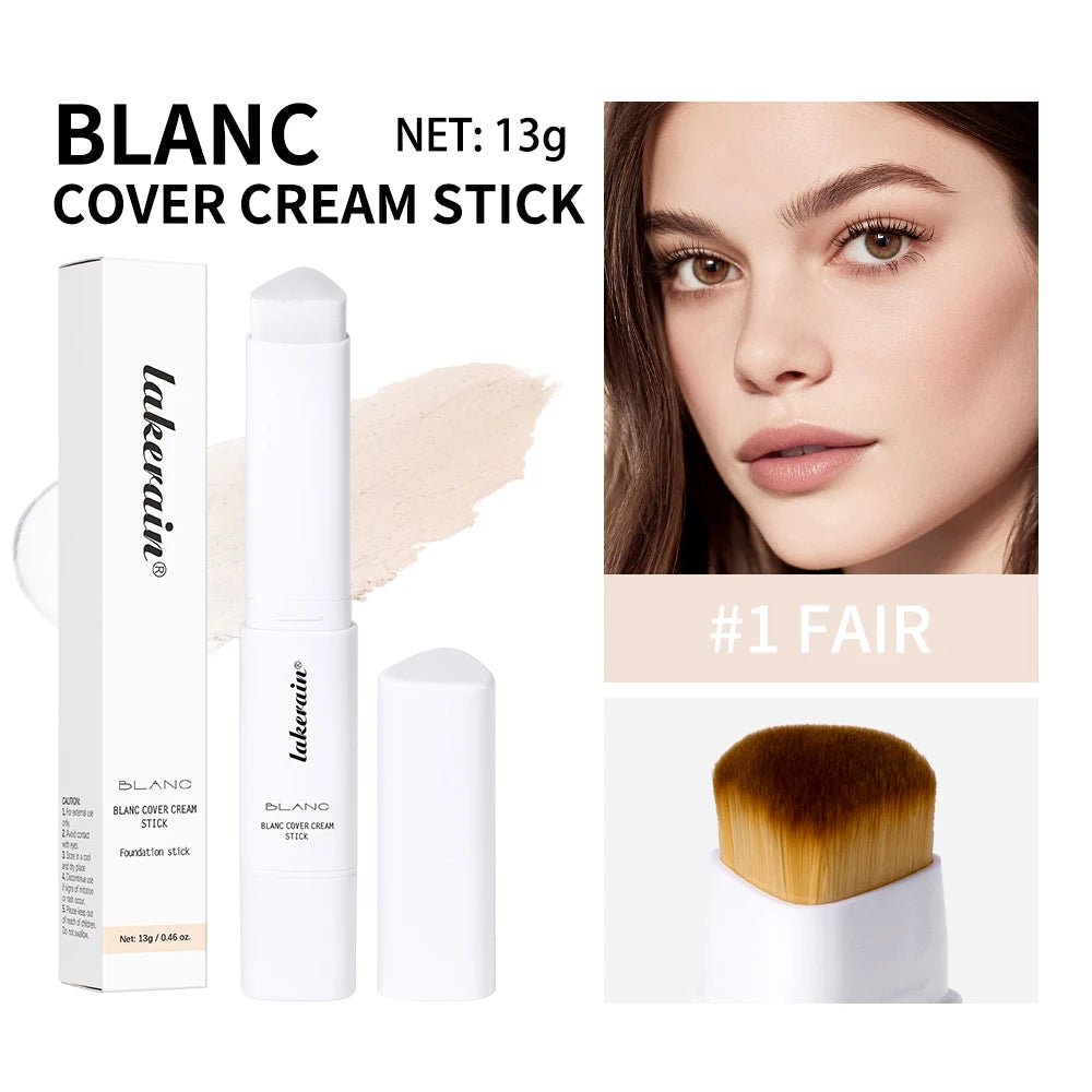 2 - in - 1 Colour - Changing Foundation Stick — Brightening, Lightweight & Includes Free Puff - Mzunye