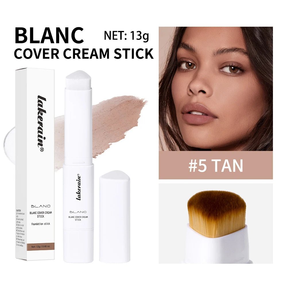 2 - in - 1 Colour - Changing Foundation Stick — Brightening, Lightweight & Includes Free Puff - Mzunye