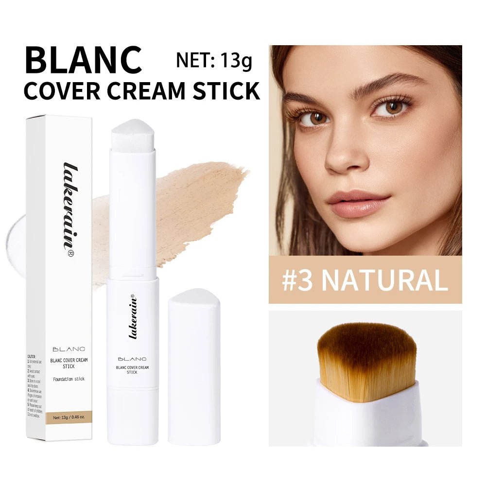 2 - in - 1 Colour - Changing Foundation Stick — Brightening, Lightweight & Includes Free Puff - Mzunye