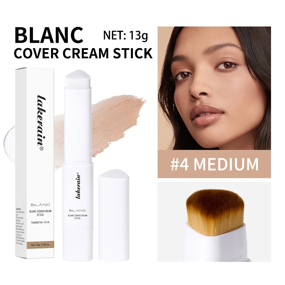 2 - in - 1 Colour - Changing Foundation Stick — Brightening, Lightweight & Includes Free Puff - Mzunye