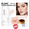 2 - in - 1 Colour - Changing Foundation Stick — Brightening, Lightweight & Includes Free Puff - Mzunye