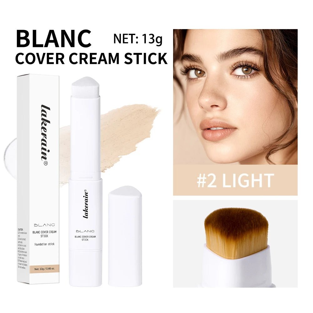2 - in - 1 Colour - Changing Foundation Stick — Brightening, Lightweight & Includes Free Puff - Mzunye