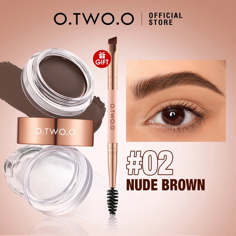 2 - in - 1 Eyebrow Pomade & Brow Gel Wax — Waterproof Long - Lasting Creamy Tint Enhancer - Mzunye