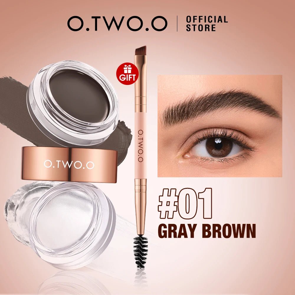 2 - in - 1 Eyebrow Pomade & Brow Gel Wax — Waterproof Long - Lasting Creamy Tint Enhancer - Mzunye