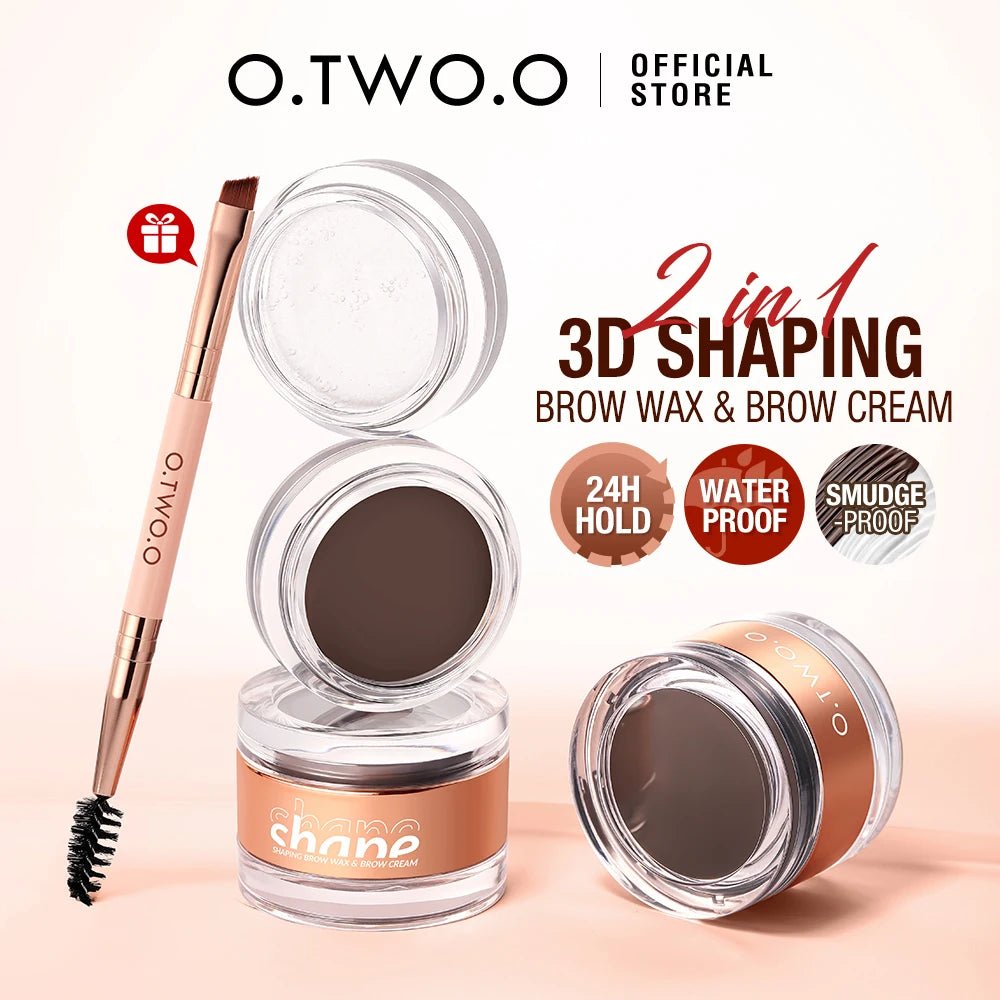 2 - in - 1 Eyebrow Pomade & Brow Gel Wax — Waterproof Long - Lasting Creamy Tint Enhancer - Mzunye