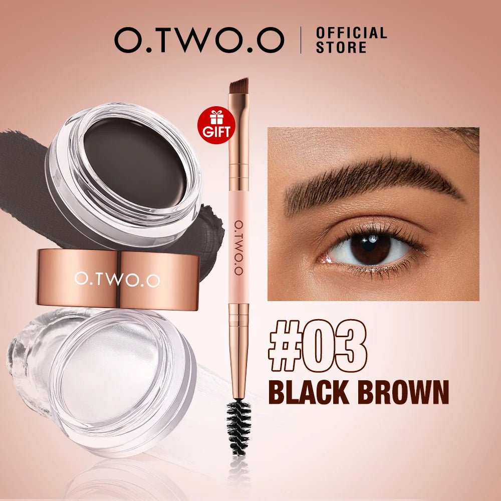 2 - in - 1 Eyebrow Pomade & Brow Gel Wax — Waterproof Long - Lasting Creamy Tint Enhancer - Mzunye
