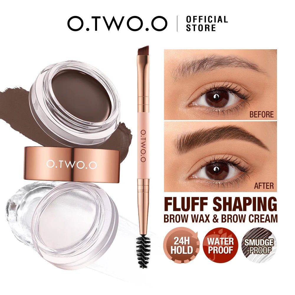 2 - in - 1 Eyebrow Pomade & Brow Gel Wax — Waterproof Long - Lasting Creamy Tint Enhancer - Mzunye