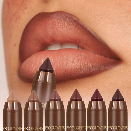 2 - in - 1 Matte Lipstick & Lip Liner Pencil — Waterproof Long - Lasting Brown Velvet Lip Pen - Mzunye