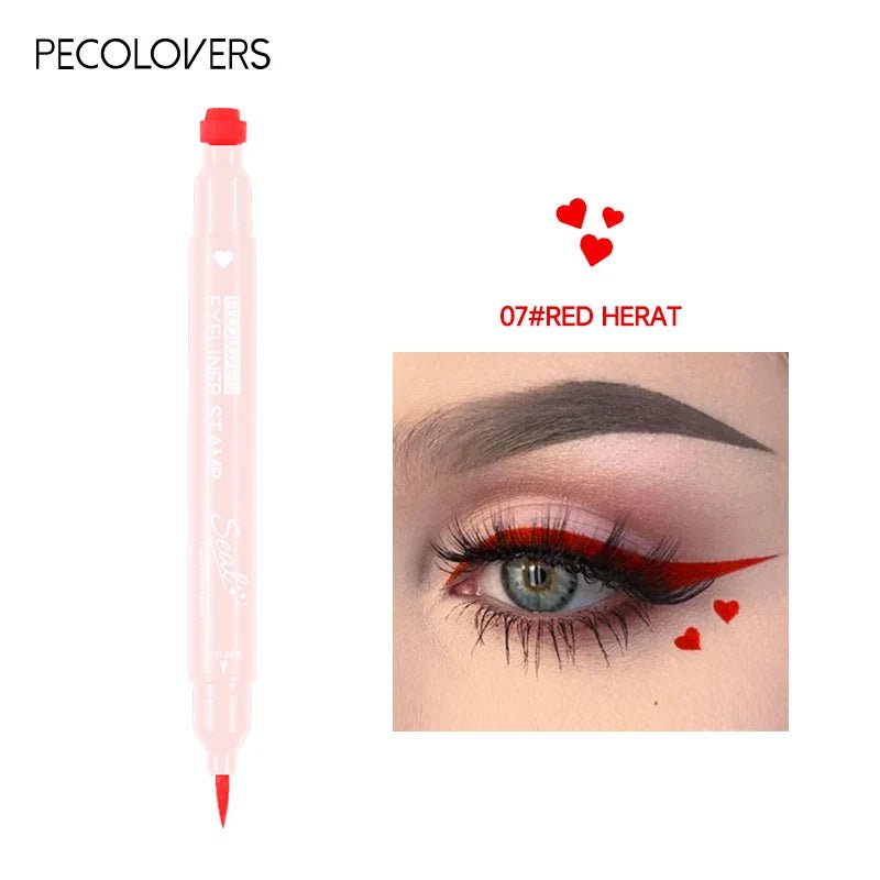 2 - in - 1 Star & Moon Stamp Liquid Eyeliner — Waterproof, Long - Lasting, 7 Shades - Mzunye