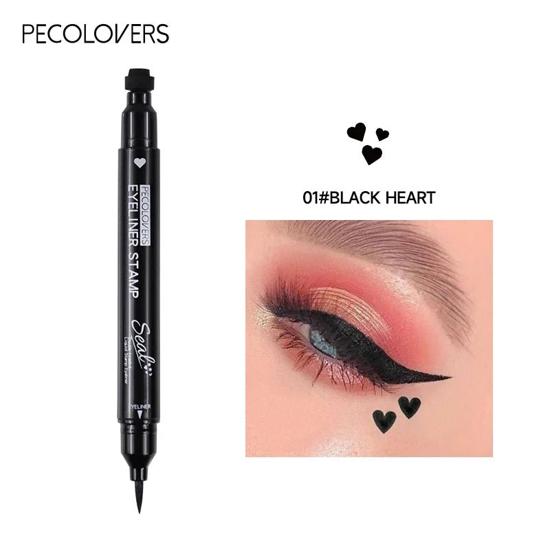 2 - in - 1 Star & Moon Stamp Liquid Eyeliner — Waterproof, Long - Lasting, 7 Shades - Mzunye