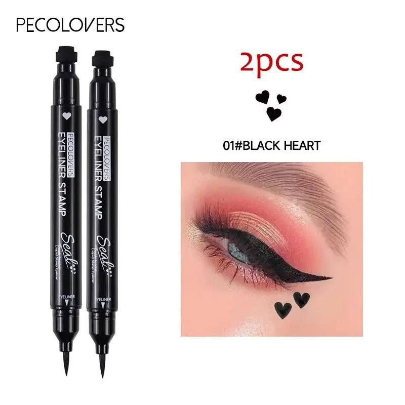 2 - in - 1 Star & Moon Stamp Liquid Eyeliner — Waterproof, Long - Lasting, 7 Shades - Mzunye