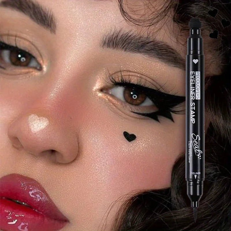2 - in - 1 Star & Moon Stamp Liquid Eyeliner — Waterproof, Long - Lasting, 7 Shades - Mzunye