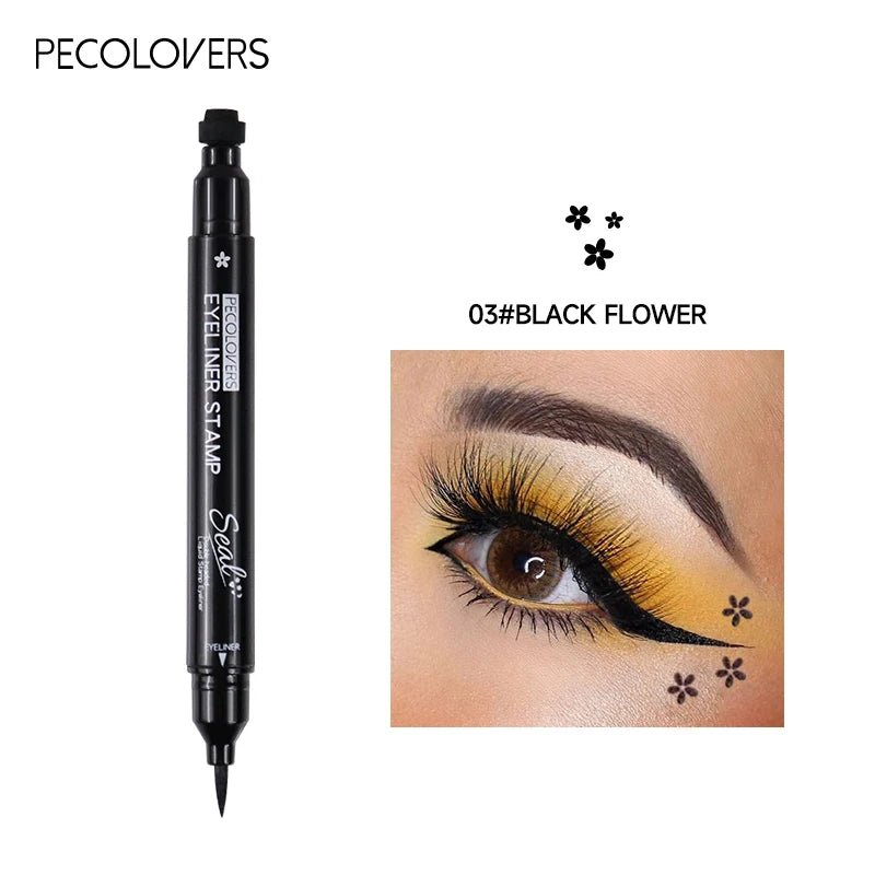2 - in - 1 Star & Moon Stamp Liquid Eyeliner — Waterproof, Long - Lasting, 7 Shades - Mzunye