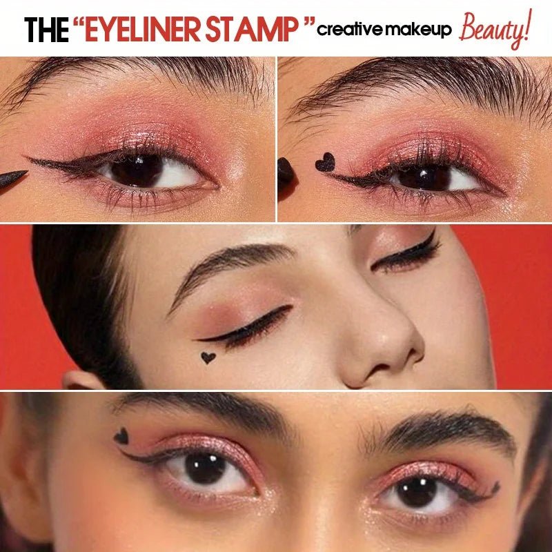 2 - in - 1 Star & Moon Stamp Liquid Eyeliner — Waterproof, Long - Lasting, 7 Shades - Mzunye