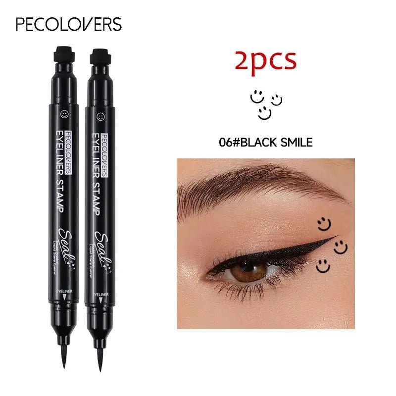 2 - in - 1 Star & Moon Stamp Liquid Eyeliner — Waterproof, Long - Lasting, 7 Shades - Mzunye