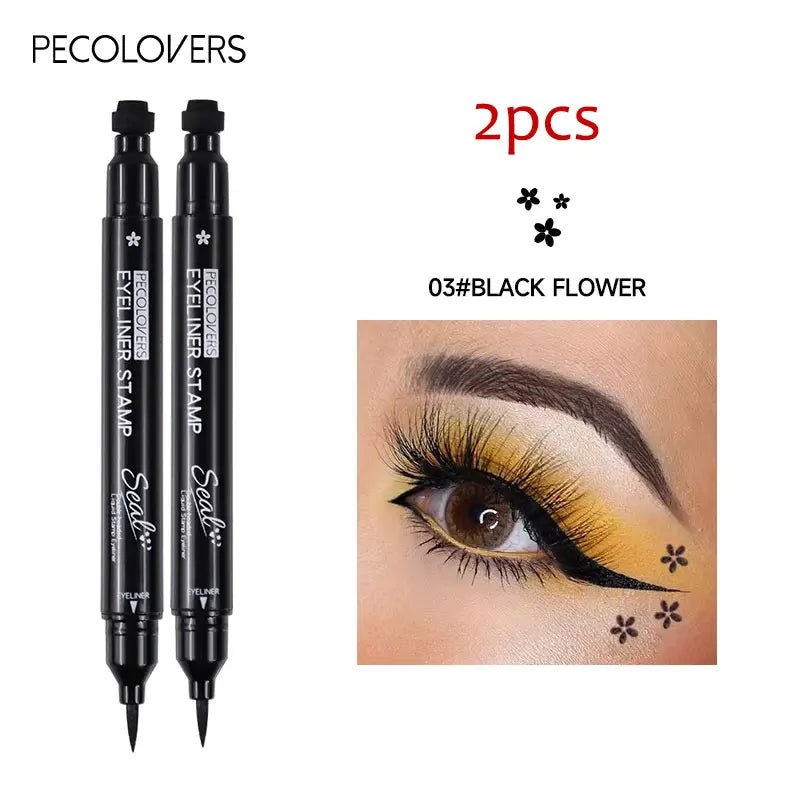2 - in - 1 Star & Moon Stamp Liquid Eyeliner — Waterproof, Long - Lasting, 7 Shades - Mzunye