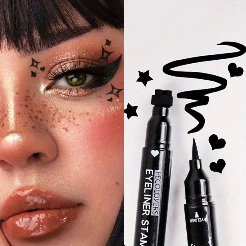 2 - in - 1 Star & Moon Stamp Liquid Eyeliner — Waterproof, Long - Lasting, 7 Shades - Mzunye