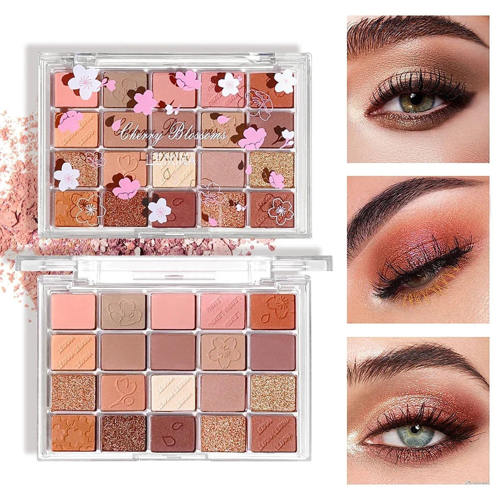 20 - Color Eyeshadow Palette — Shimmer & Matte Highly Pigmented - Mzunye