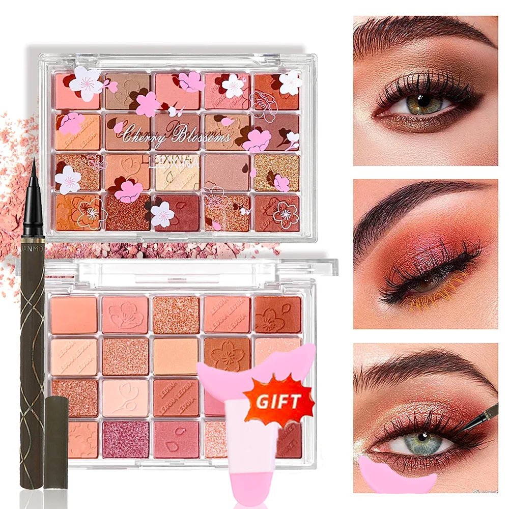 20 - Color Eyeshadow Palette — Shimmer & Matte Highly Pigmented - Mzunye