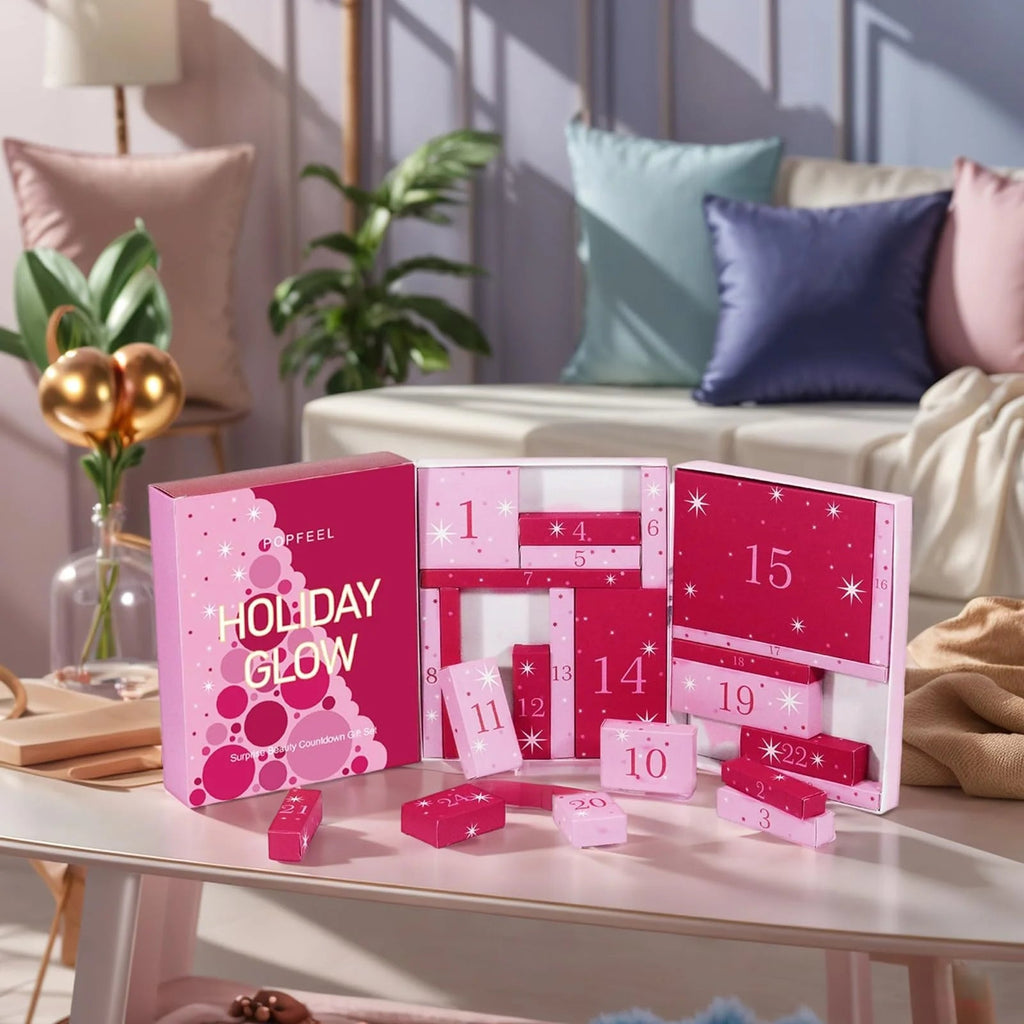 2025 Beauty Advent Calendar — 24 - Piece Christmas Makeup Countdown Gift Box - Mzunye