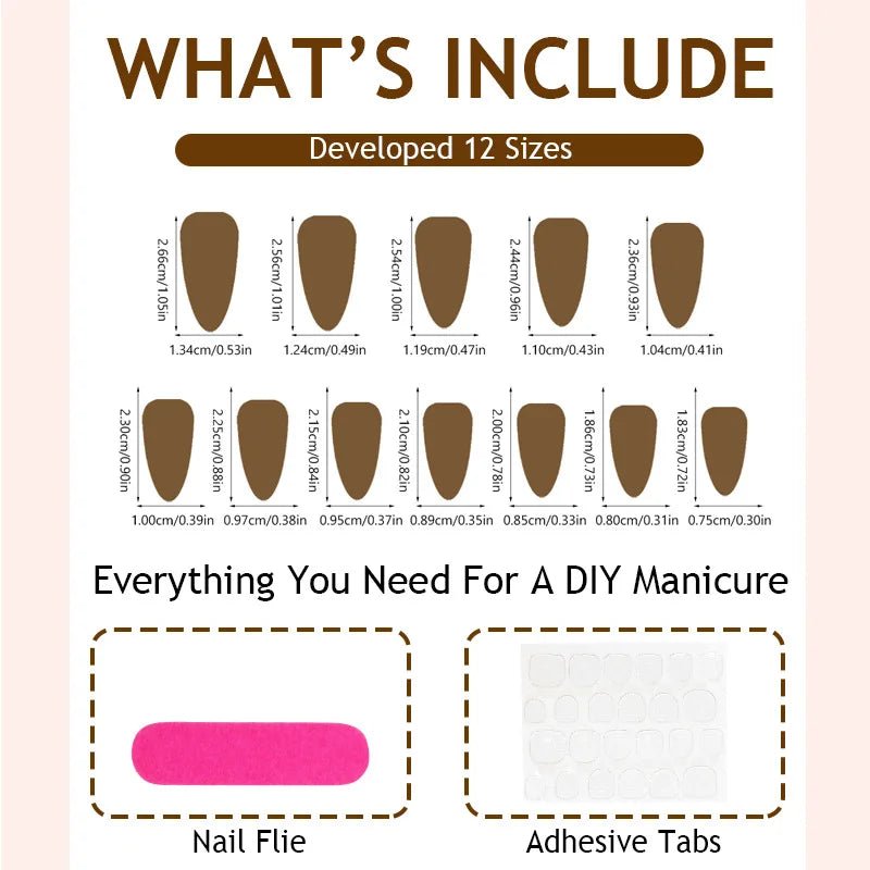 24 - Piece Almond Press - On Nails | Sun & Star French Tips with Gradient Design - Mzunye