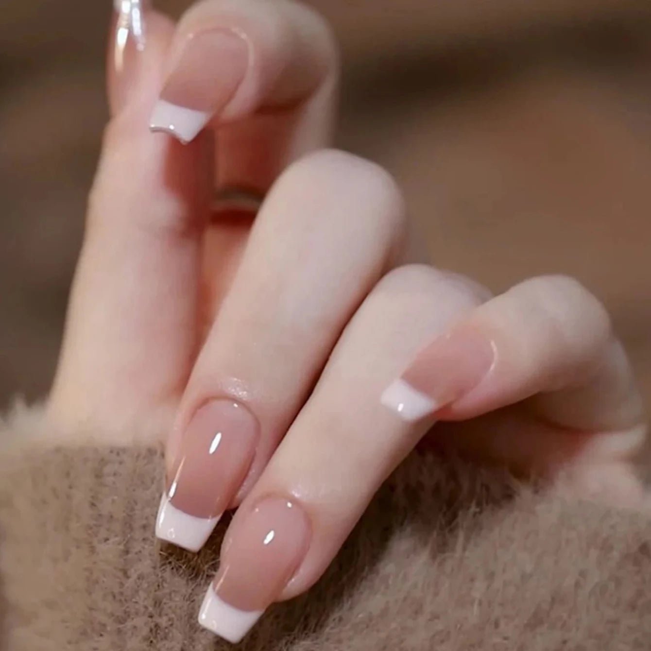 24 - Piece Short Square Press - On Nails | Y2K French Tips, Hearts & Bridal White — 25 Colors - Mzunye