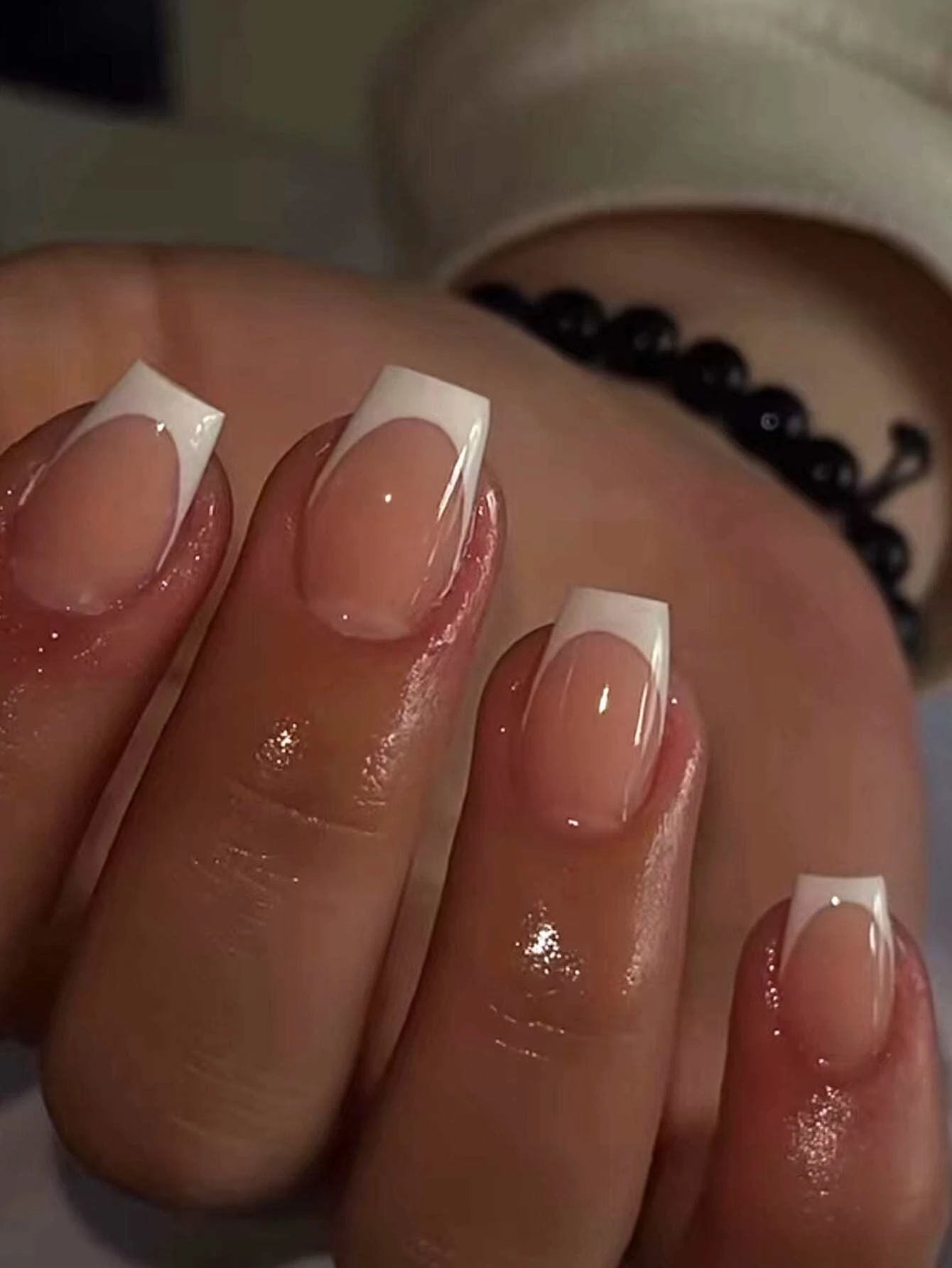24 - Piece Short Square Press - On Nails | Y2K French Tips, Hearts & Bridal White — 25 Colors - Mzunye