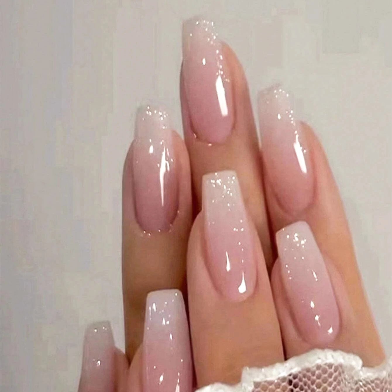 24 - Piece Short Square Press - On Nails | Y2K French Tips, Hearts & Bridal White — 25 Colors - Mzunye