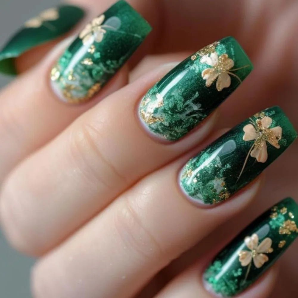 24 - Piece Spring & Summer Press - On Nails | Gradient Peach, Flowers, Butterfly & Heart Designs — 15 Styles - Mzunye
