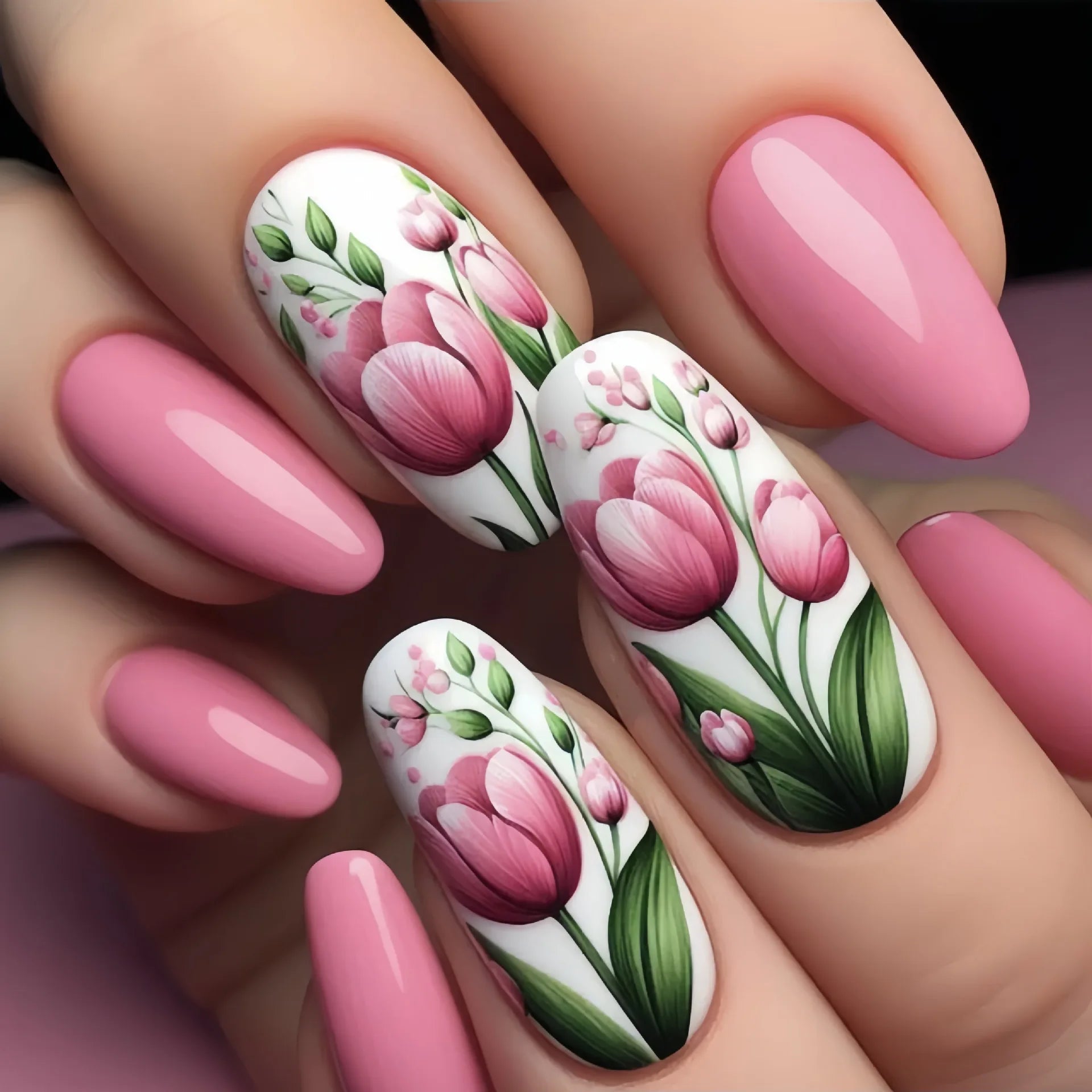 24 - Piece Spring & Summer Press - On Nails | Gradient Peach, Flowers, Butterfly & Heart Designs — 15 Styles - Mzunye