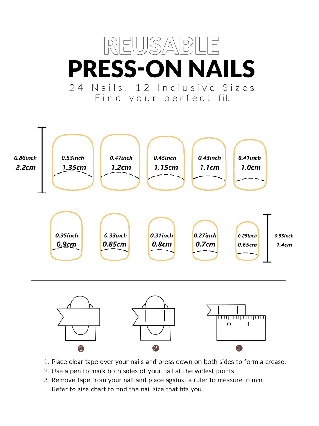 24pcs Ballerina Press - On Nails — Black French Tip Love Design Summer Nails in 19 Colors - Mzunye